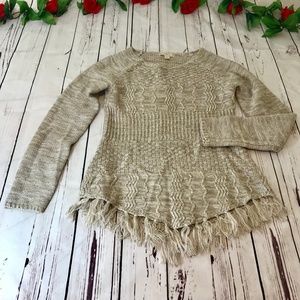 It's Our Time medium oatmeal colored sweater